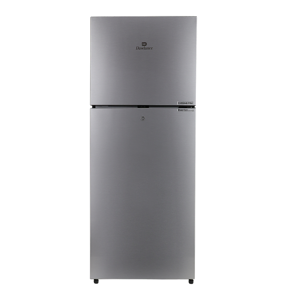 DAWLANCE MEDIUM SIZE GLASS DOOR INVERTER FRIDGE 9173 WB CHROME PRO